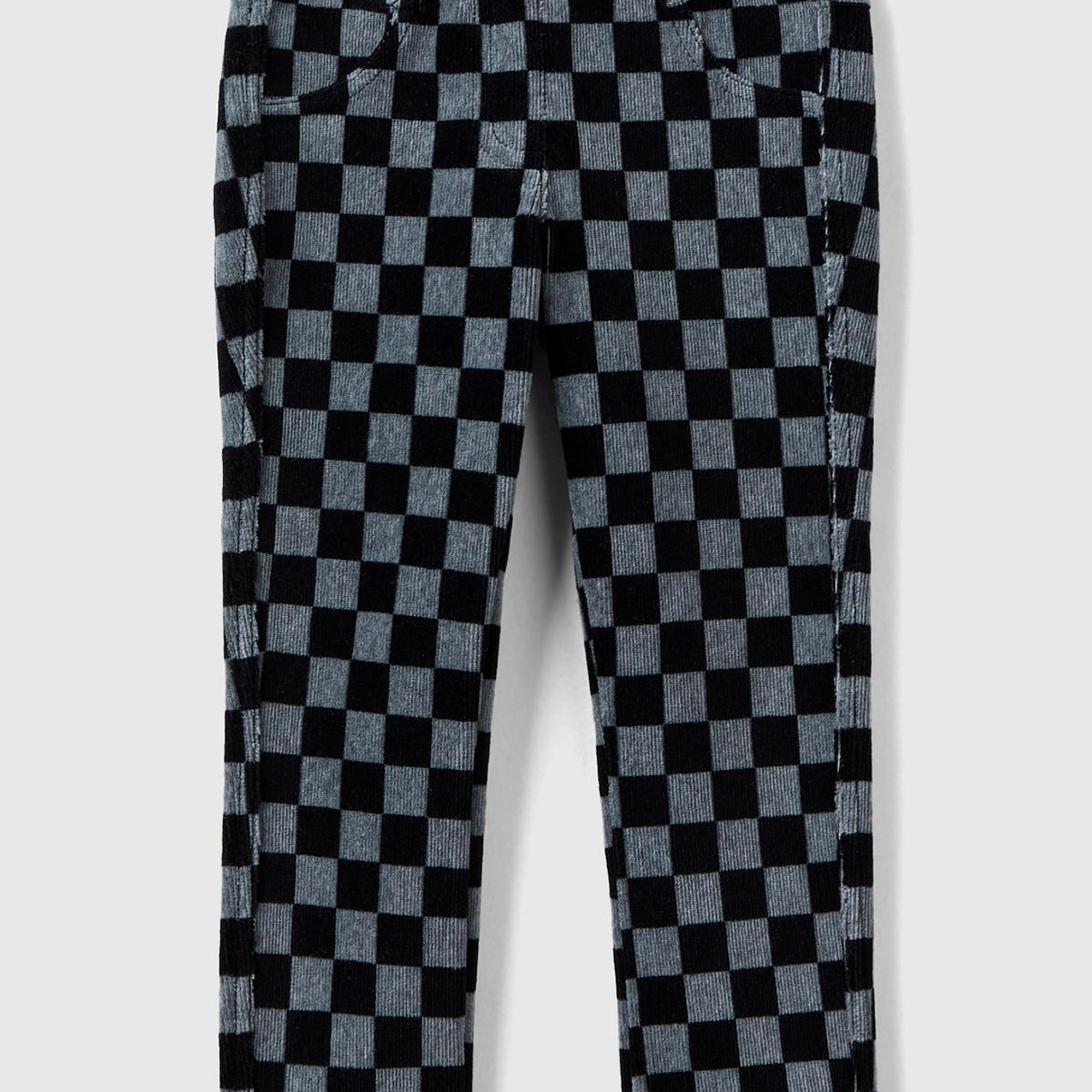 Kız Çocuk Siyah Mix Desenli Şönil Pantolon