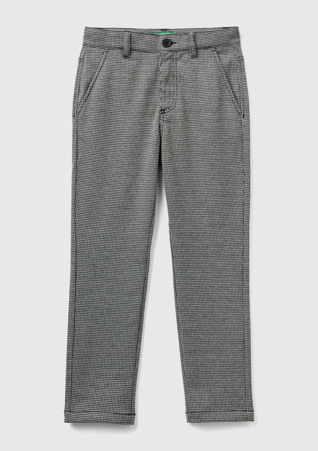  Erkek Çocuk Siyah Mix Mikro Desenli Pantolon