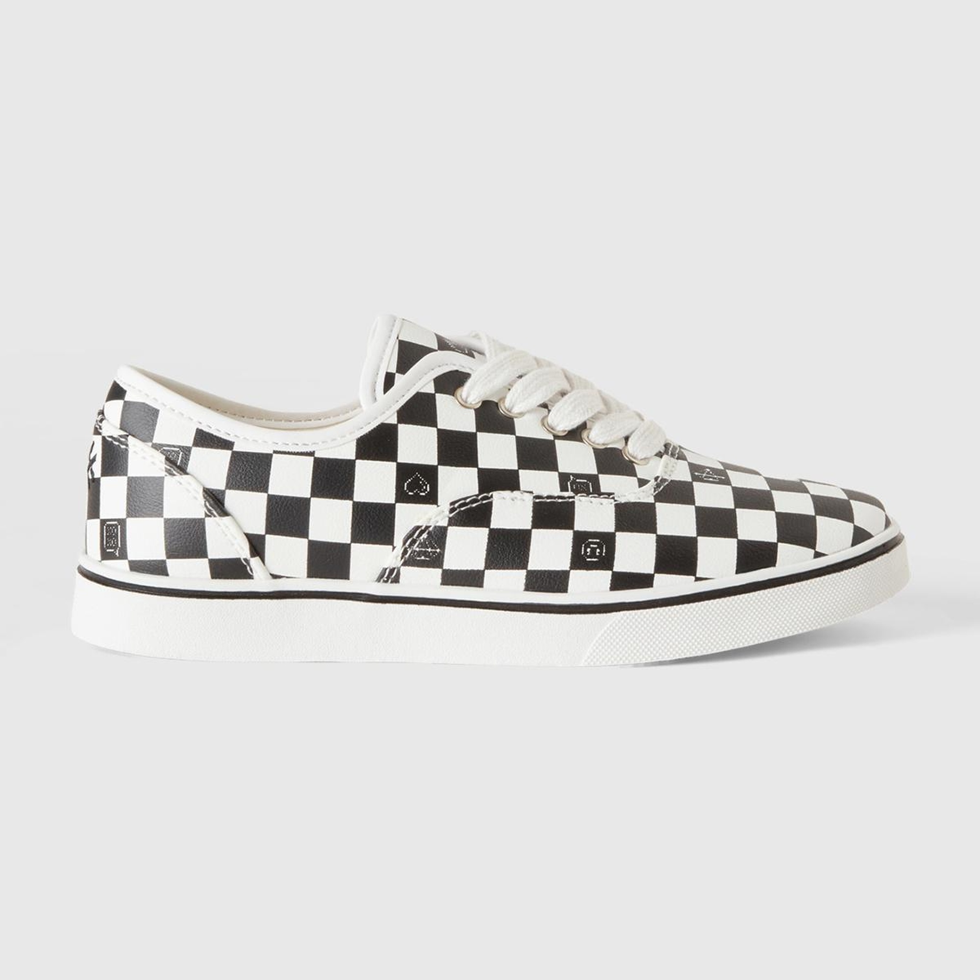 Kız Çocuk Siyah Damalı Sneaker