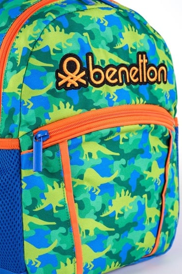  Erkek Çocuk Yeşil Kamuflaj Desenli Anaokul Çantası