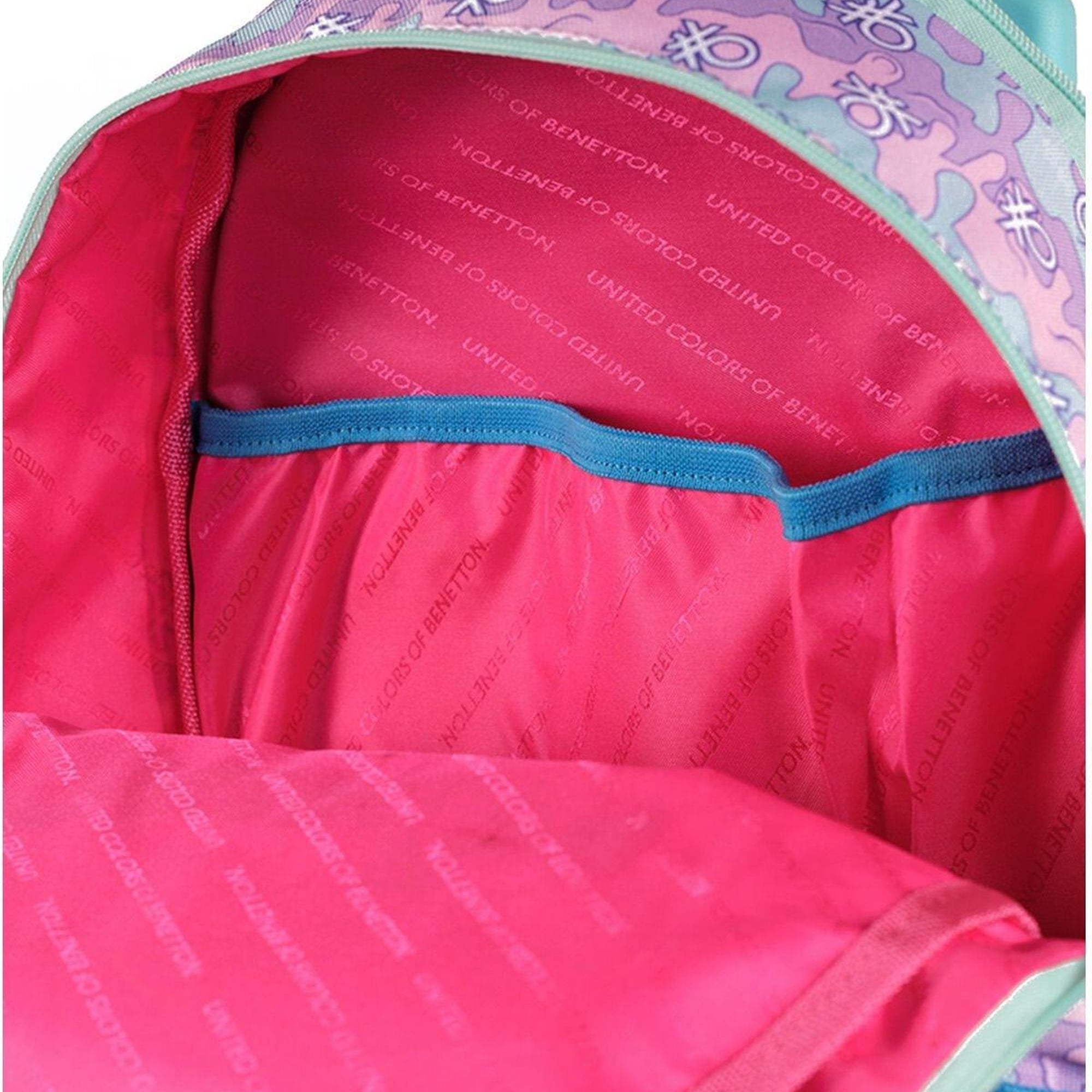 Kız Çocuk Lila Benetton Logolu Okul Çantası