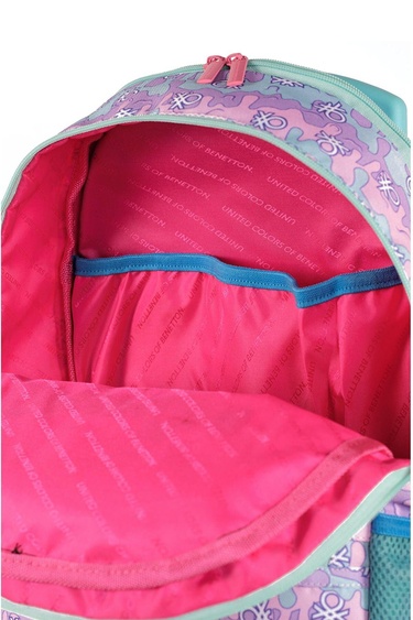  Kız Çocuk Lila Benetton Logolu Okul Çantası