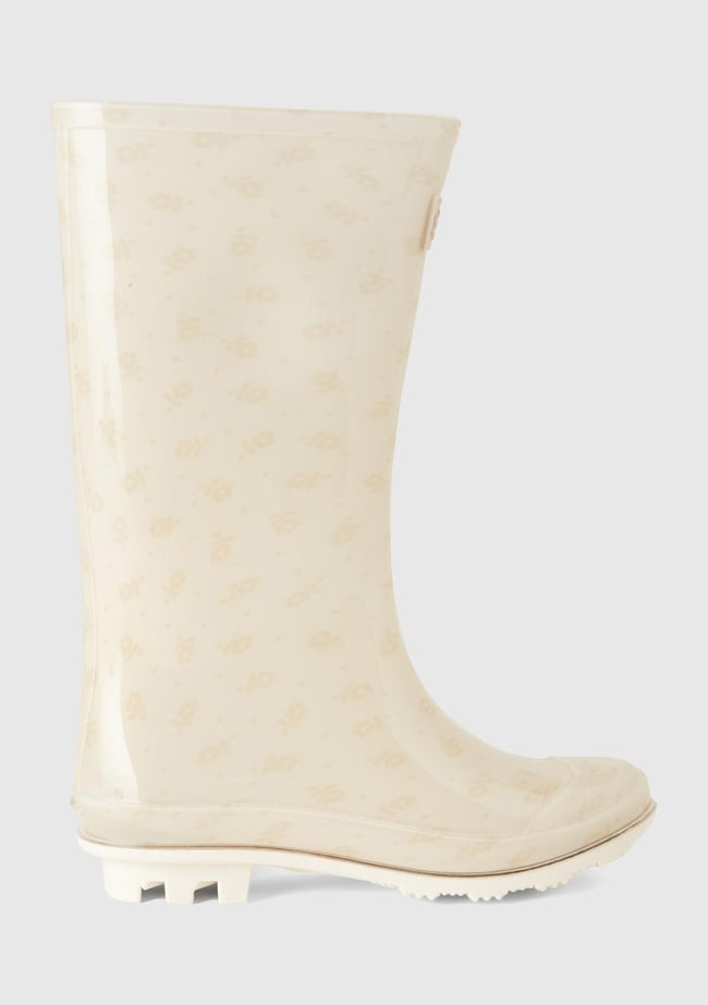  Kız Çocuk Ekru Kesik Logolu Çizme