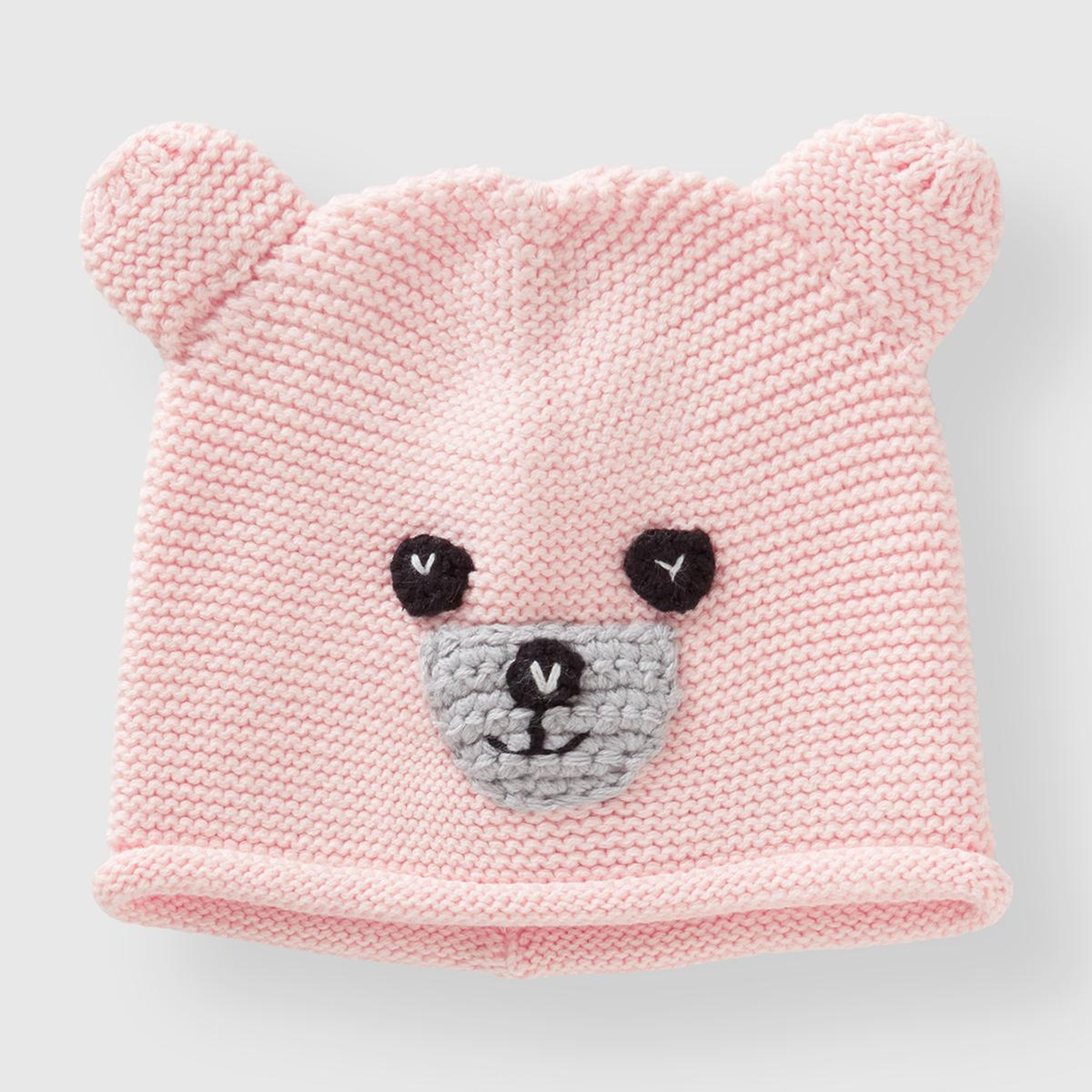 Bebek Açık Pembe Hayvan Desenli Bere