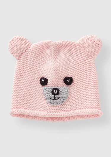  Bebek Açık Pembe Hayvan Desenli Bere