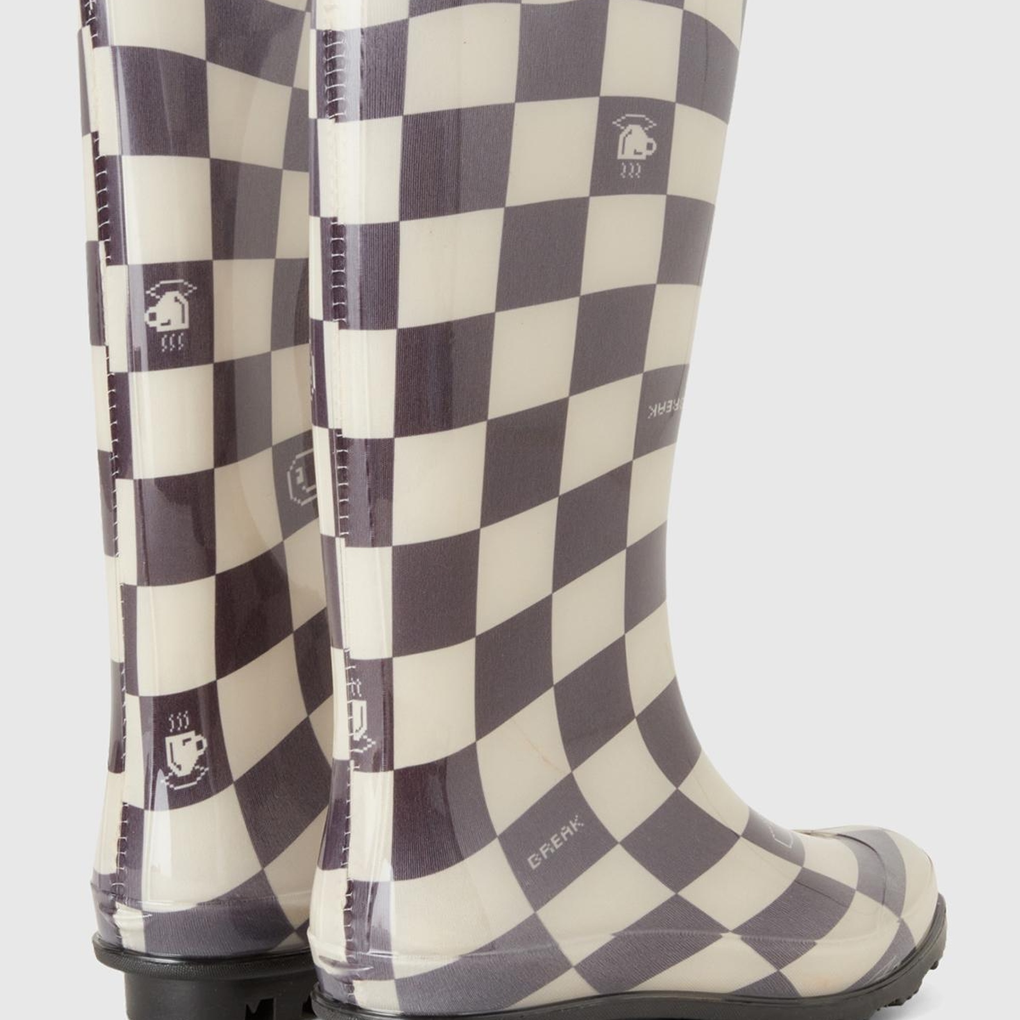 Kız Çocuk Siyah Kesik Logolu Çizme