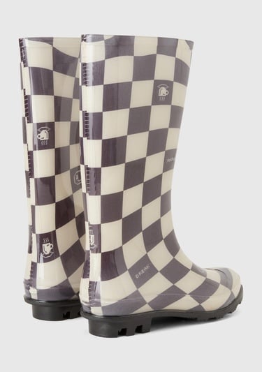  Kız Çocuk Siyah Kesik Logolu Çizme