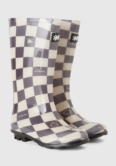  Kız Çocuk Siyah Kesik Logolu Çizme