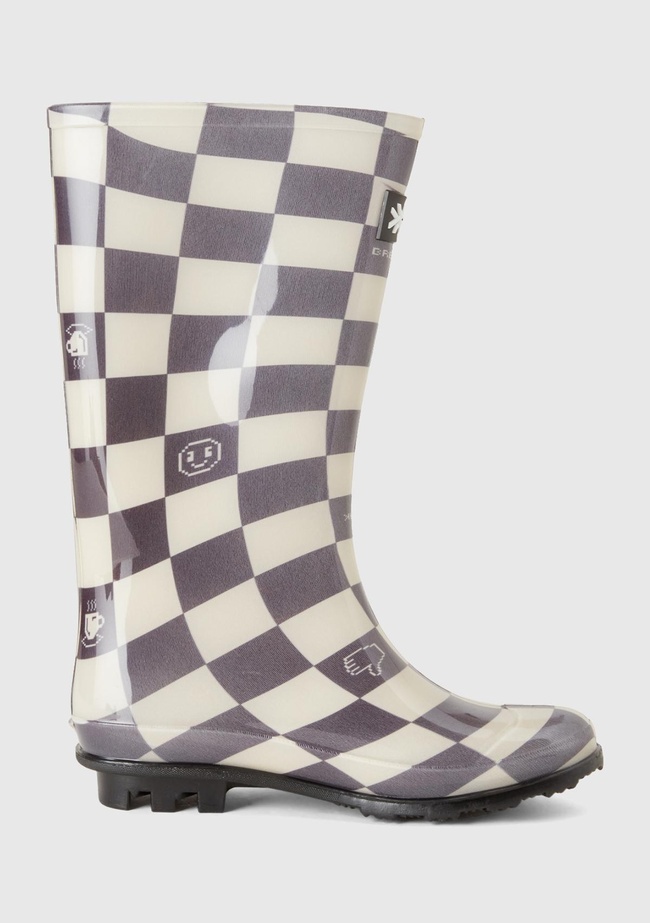  Kız Çocuk Siyah Kesik Logolu Çizme