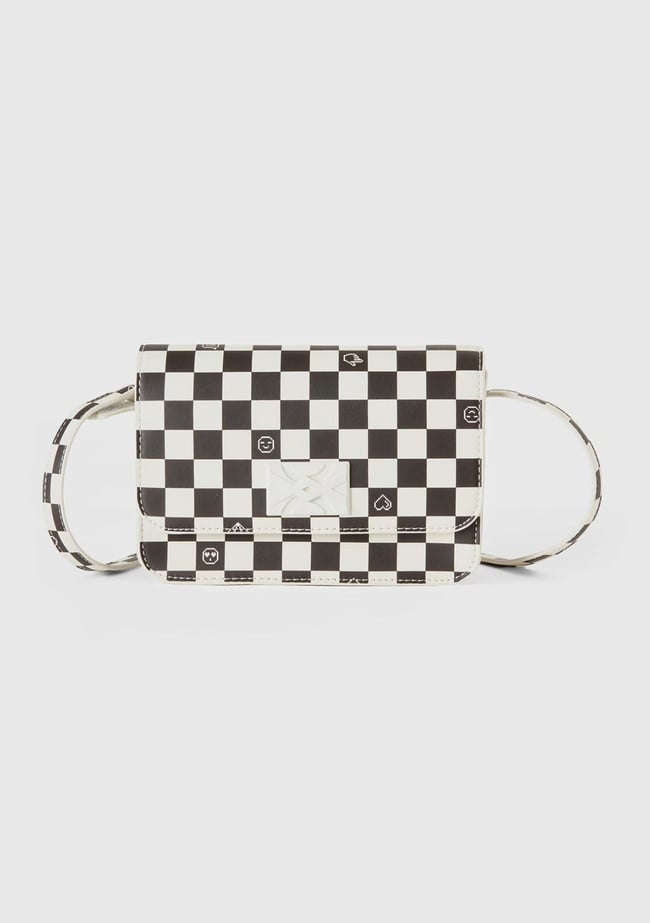  Kız Çocuk Siyah Beyaz Omuz Çantası