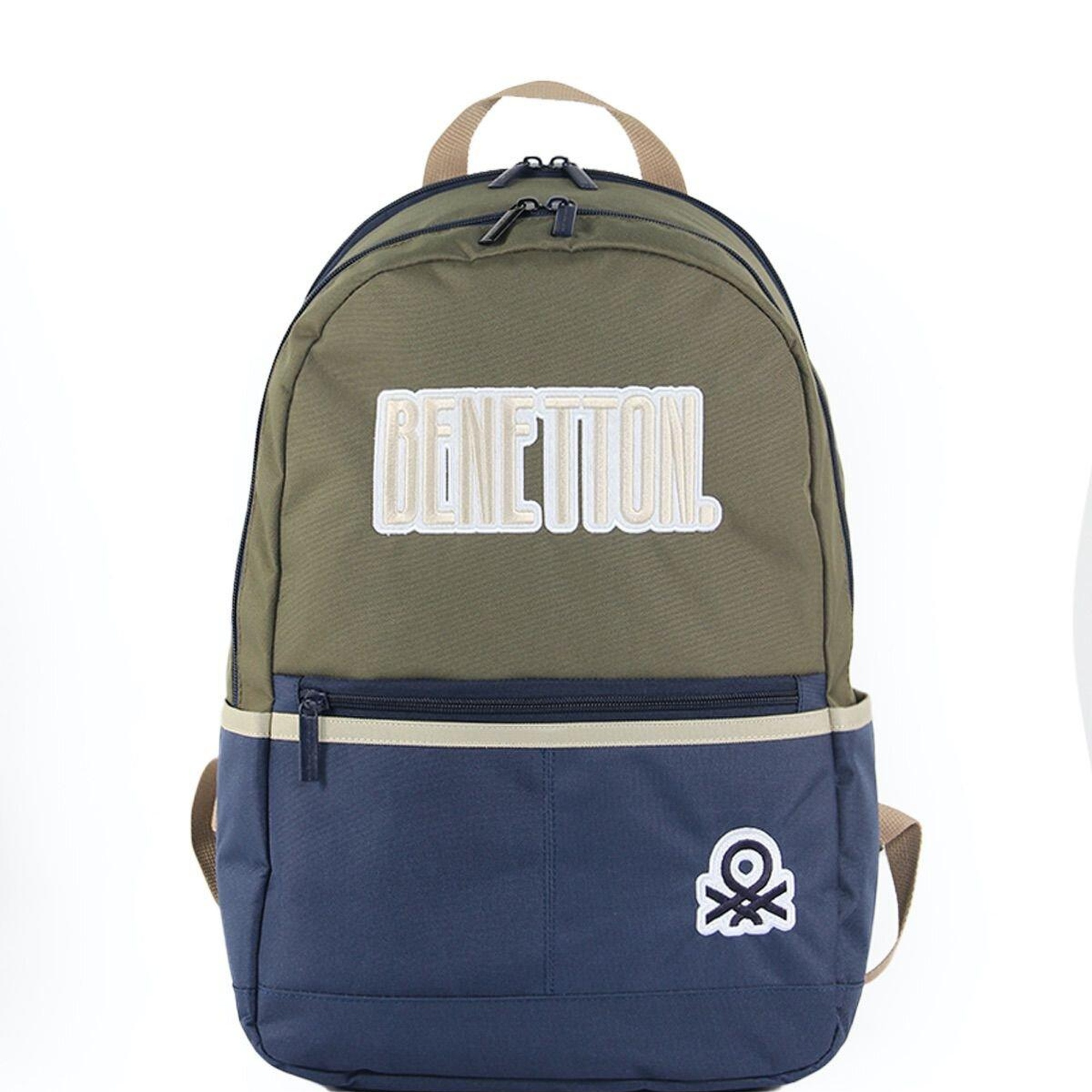 Erkek Çocuk Siyah Dama Desenli Benetton Yazılı Okul Çantası