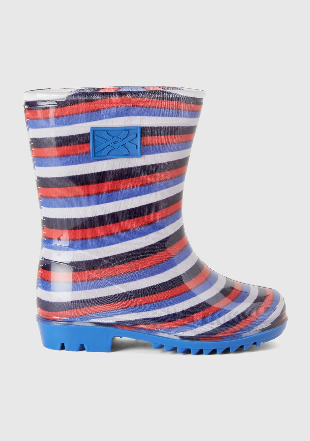  Erkek Çocuk Mavi Mix Yağmur Çizmesi