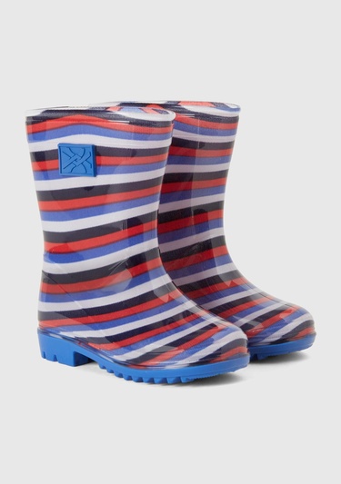  Erkek Çocuk Mavi Mix Yağmur Çizmesi