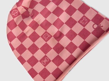  Erkek Çocuk Pembe Benetton Logolu Bere