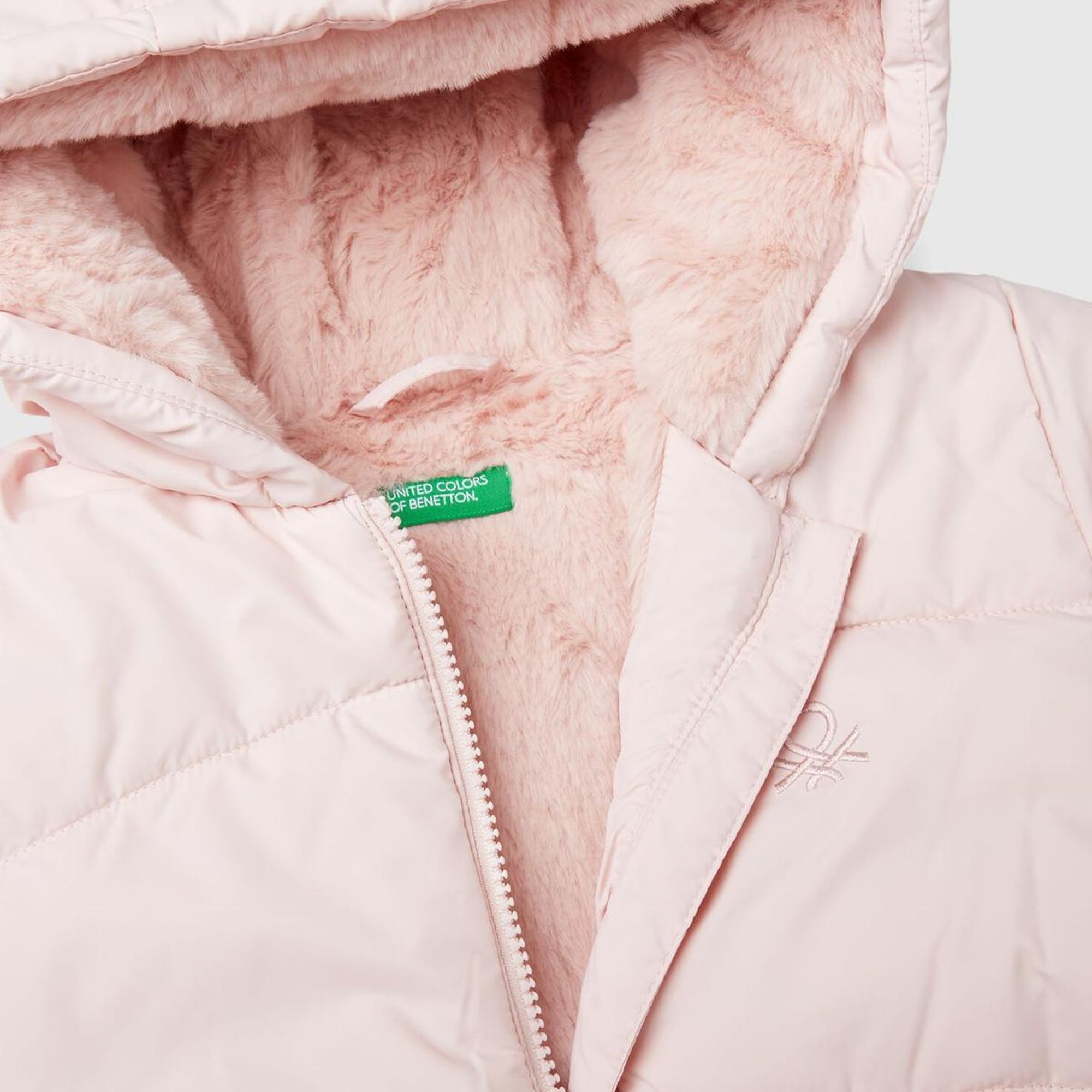 Kız Çocuk Toz Pembe İçi Kürklü Mont