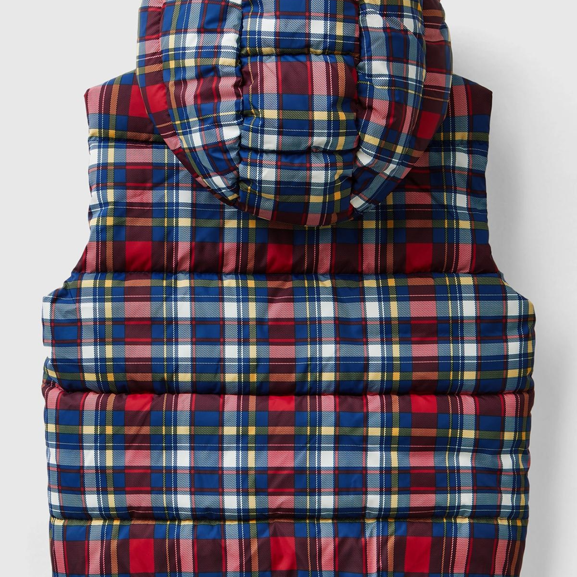 Erkek Çocuk Mavi Mix Fermuar Kapamalı Tamamı Desenli Kapüşonlu Yelek