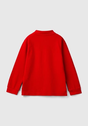  Erkek Çocuk Kırmızı Logolu Polo T-Shirt