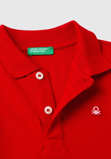  Erkek Çocuk Kırmızı Logolu Polo T-Shirt