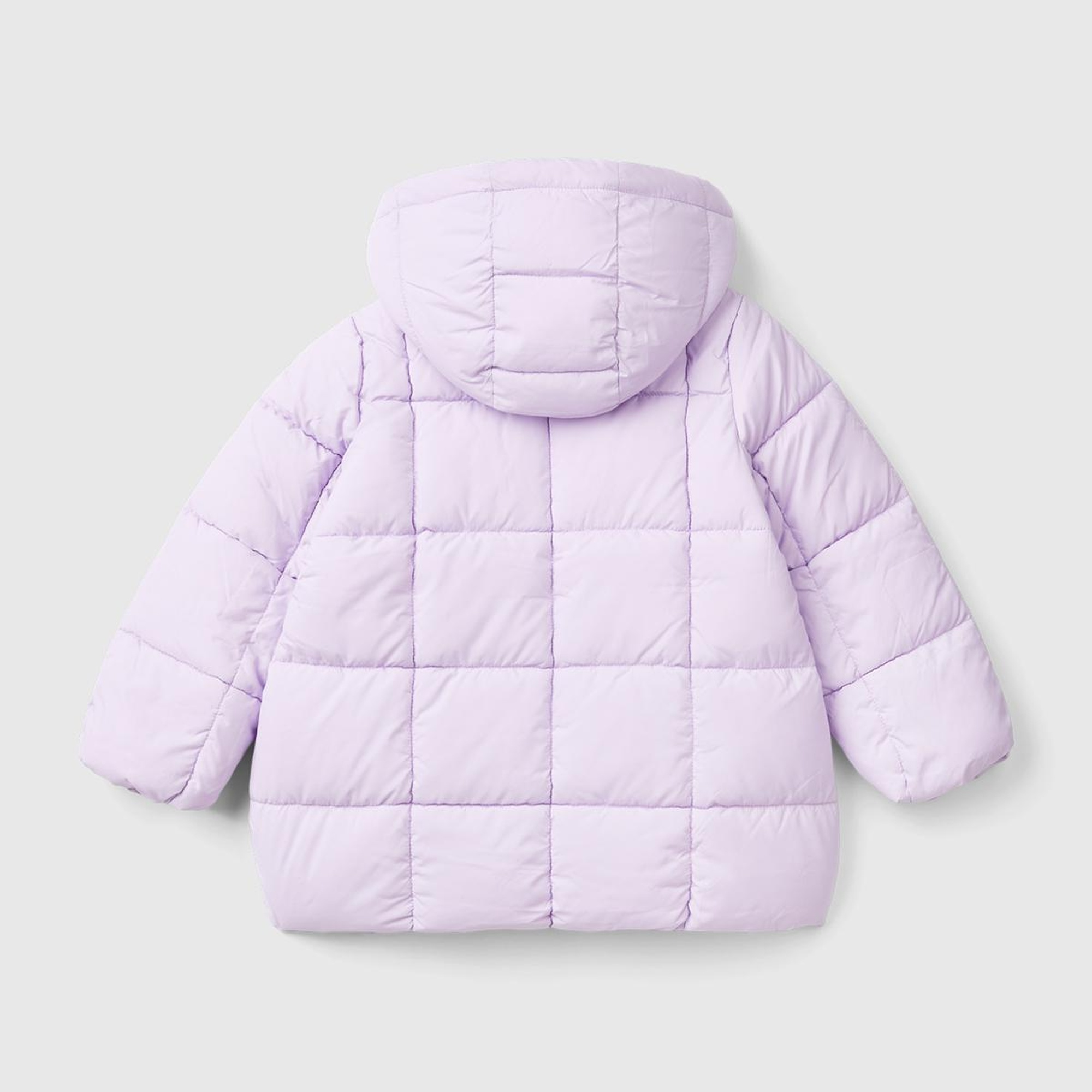 Kız Çocuk Lila Benetton Logolu Pufa Mont