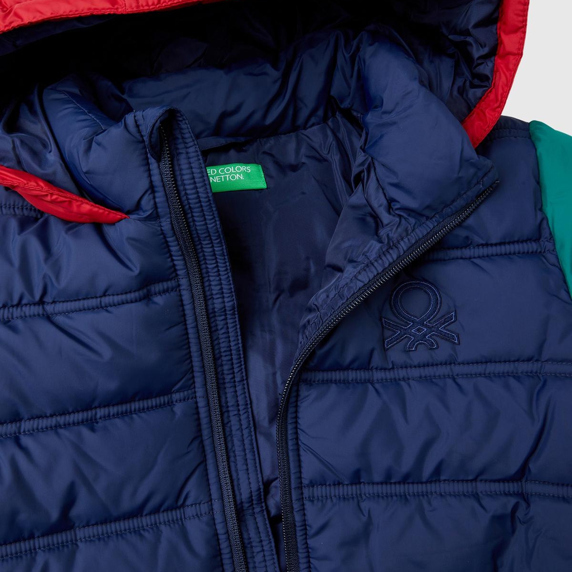 Erkek Çocuk Lacivert Mix Logo İşlemeli Pufa Mont