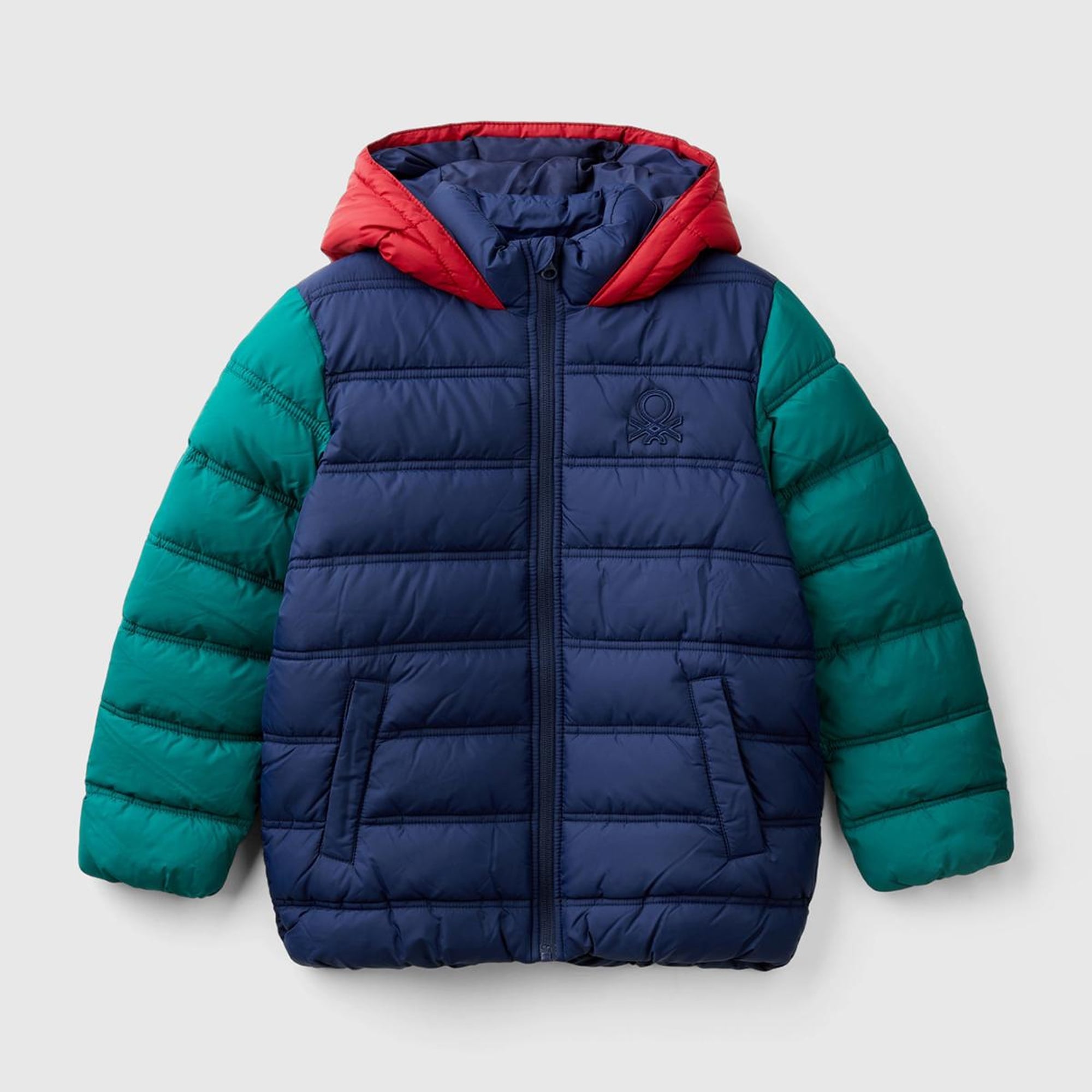 Erkek Çocuk Lacivert Mix Logo İşlemeli Pufa Mont