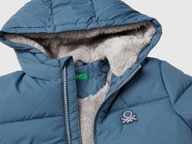  Erkek Çocuk Havacı Mavi Sol Göğsü Logo Yamalı Önü Cep Detaylı Fermuarlı Mont