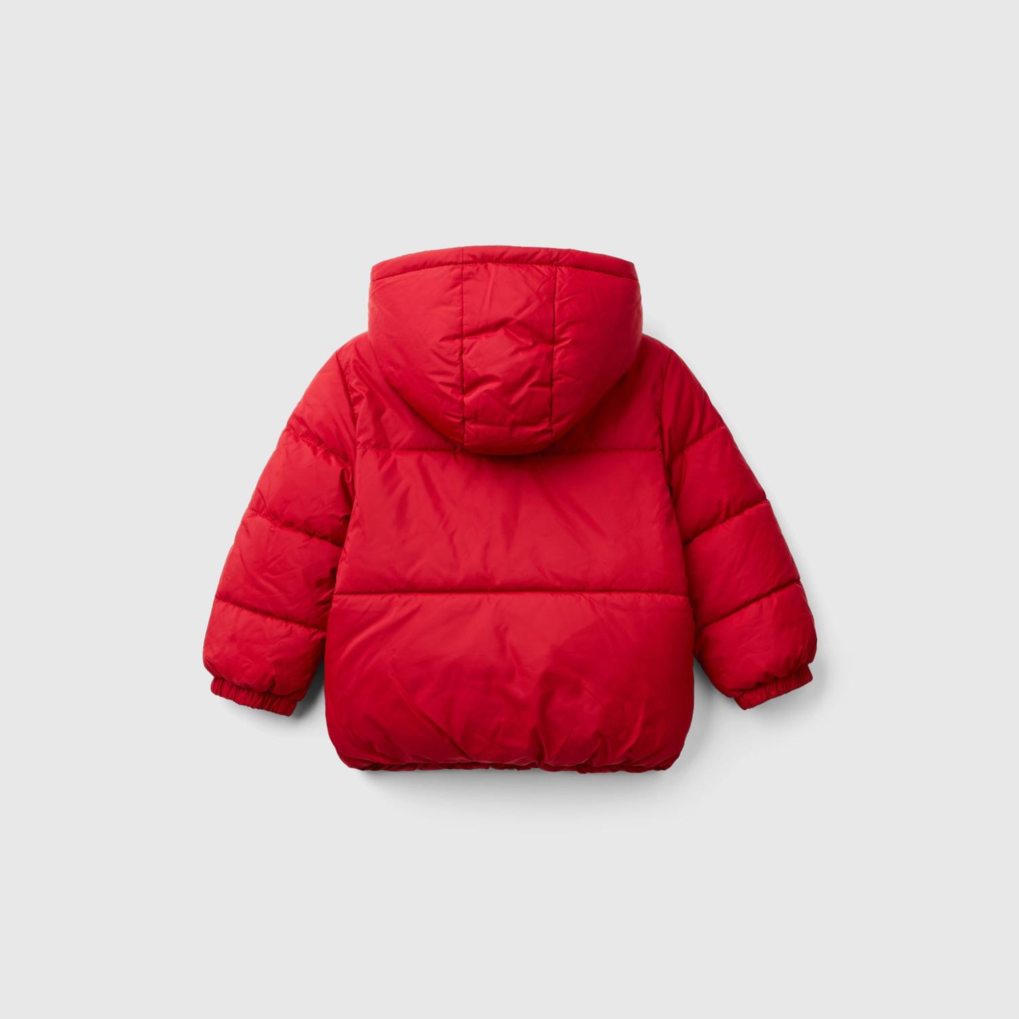 Erkek Çocuk Kırmızı Sol Göğsü Logo Yamalı Önü Cep Detaylı Fermuarlı Mont