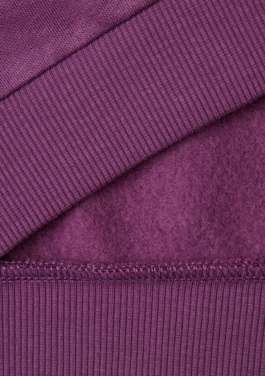  Kız Çocuk Mor Pamuk Karışımlı Payet Logolu Kapşonlu Sweatshirt