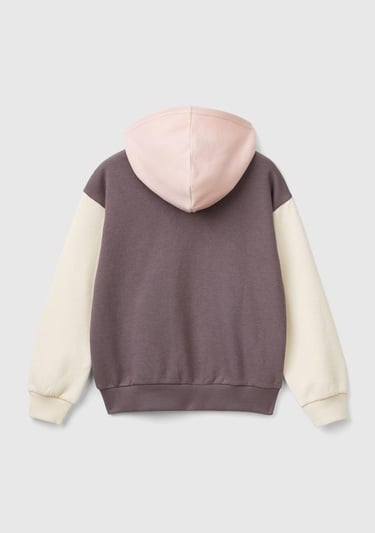  Kız Çocuk Antrasit Mix Pamuk Karışımlı Payet Logolu Kapşonlu Sweatshirt