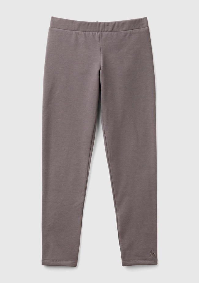  Kız Çocuk Antrasit Benetton Logo Detaylı Tayt