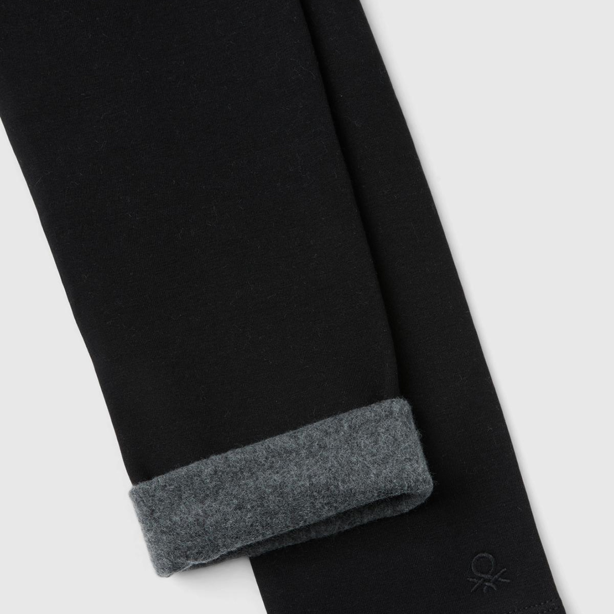 Kız Çocuk Siyah Benetton Logo Detaylı Tayt