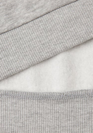  Kız Çocuk Gri Mix Pamuk Karışımlı Payet Logolu Kapşonlu Sweatshirt