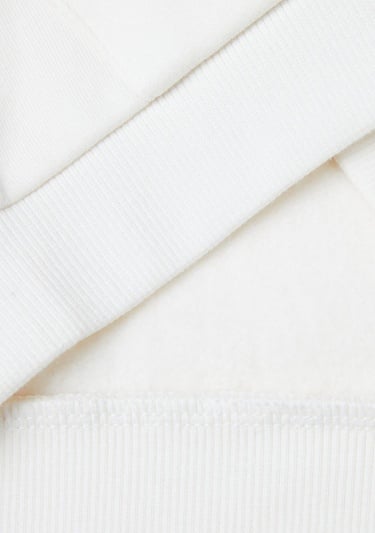  Kız Çocuk Ekru Pamuk Karışımlı Fermuarlı Kapşonlu Logolu Sweatshirt