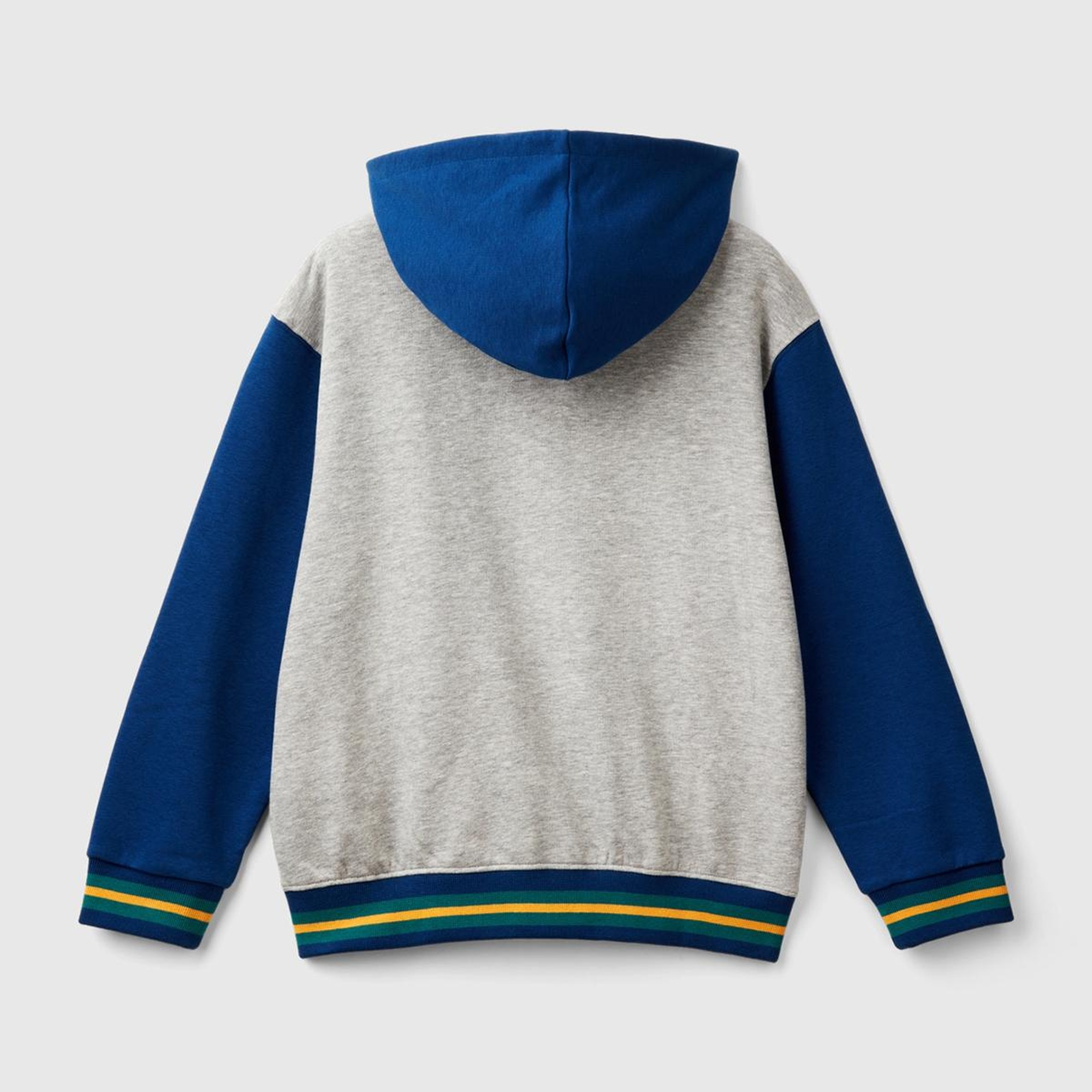 Erkek Çocuk Gri Melanj Sol Göğsü İşlemeli Önü Çıtçıt Kapamalı Bomber Sweatshirt