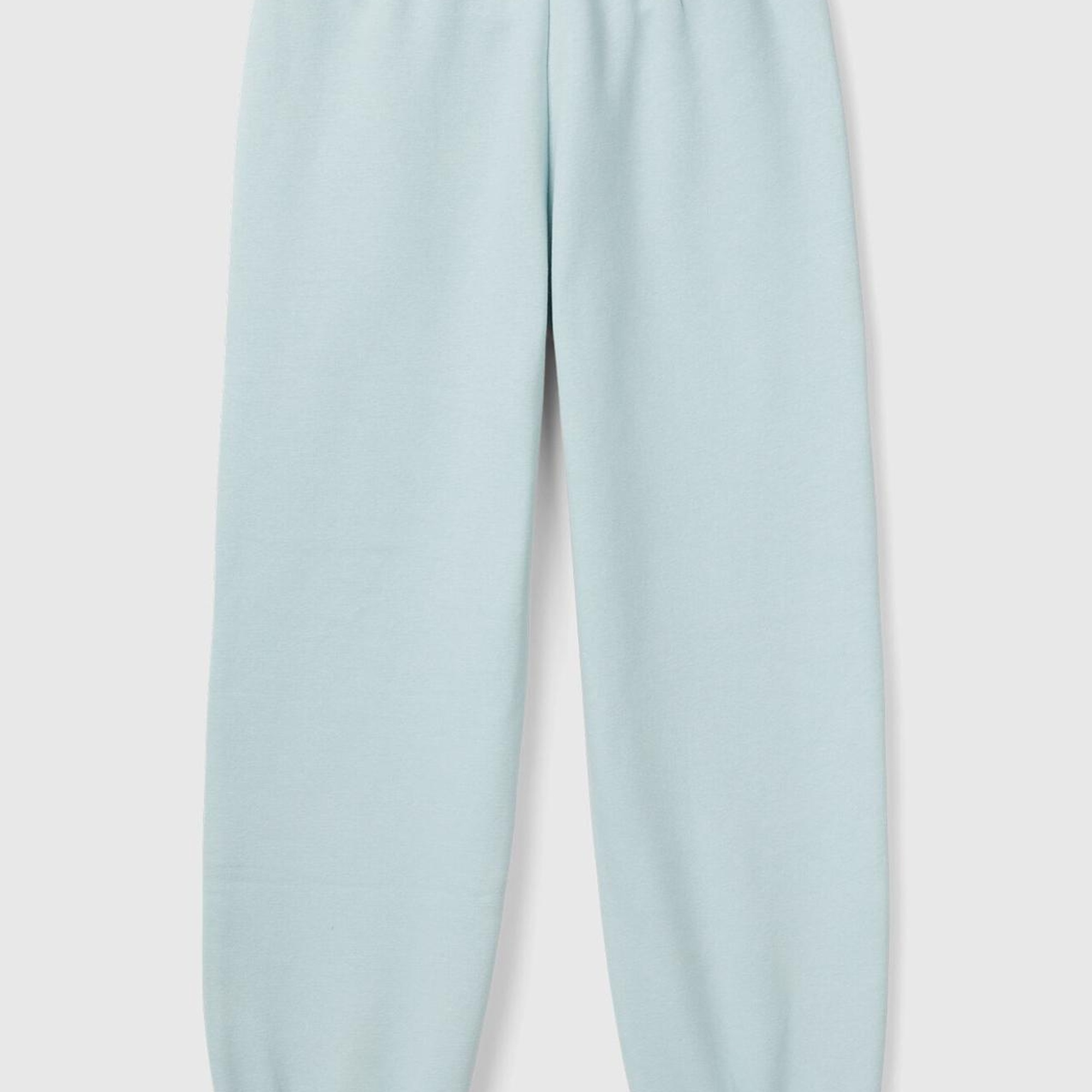 Kız Çocuk Su Yeşili Beli Lastikli Büzgü İpli Lastikli Manşetli Eşofman Altı