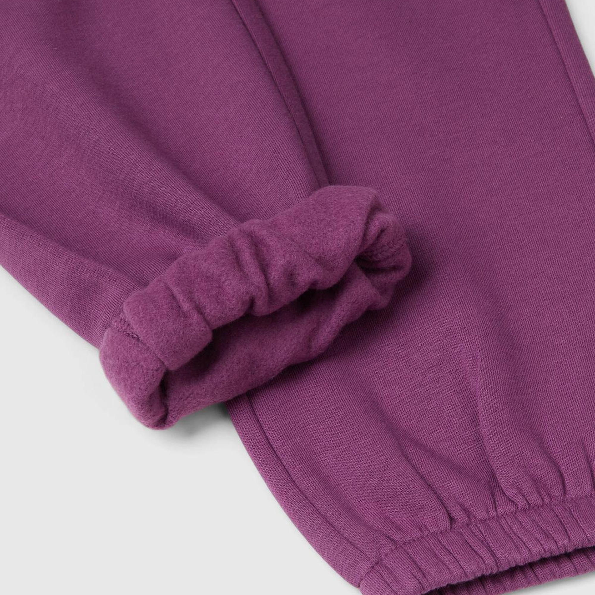 Kız Çocuk Mor Beli Lastikli Büzgü İpli Lastikli Manşetli Eşofman Altı