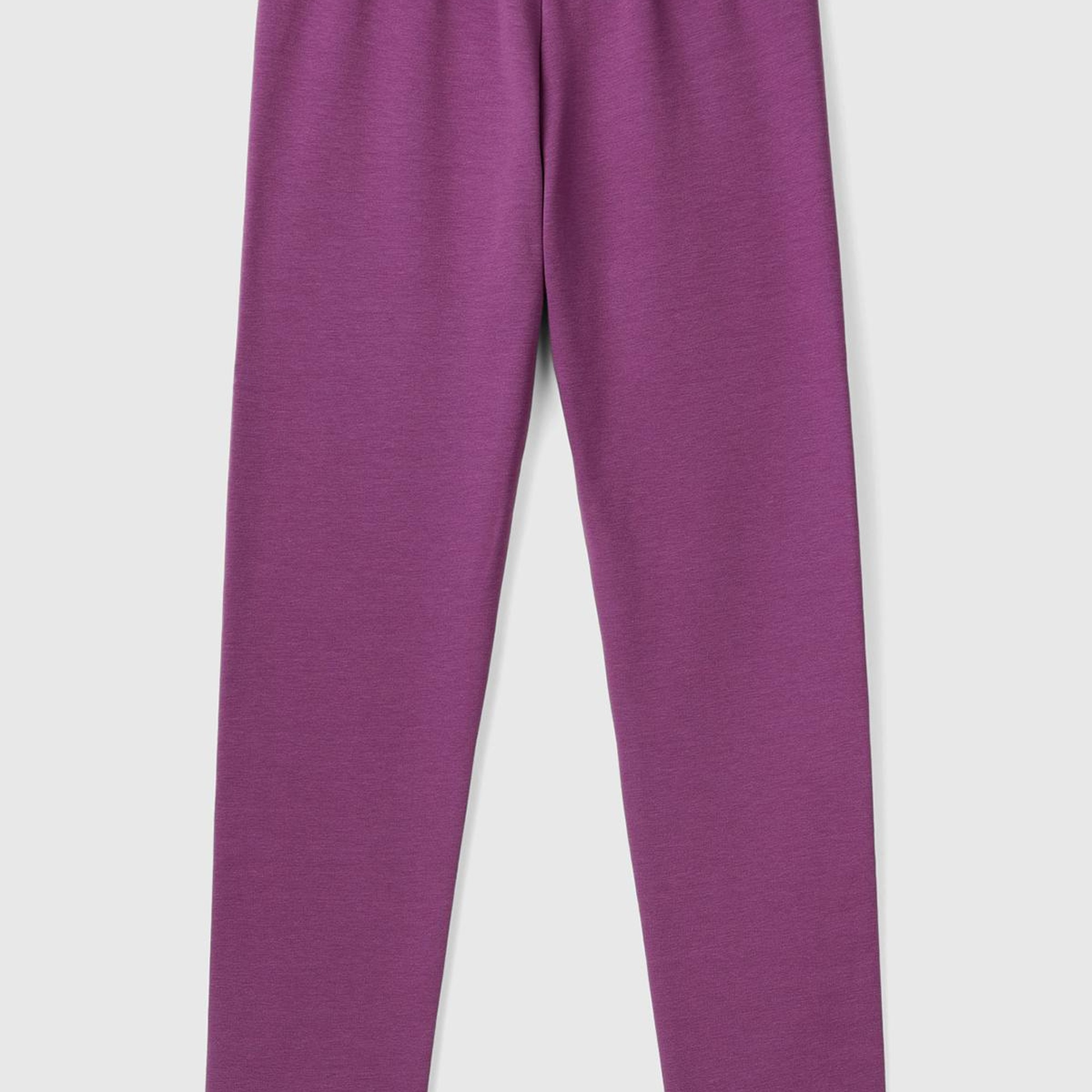 Kız Çocuk Mor Benetton Logo Detaylı Tayt