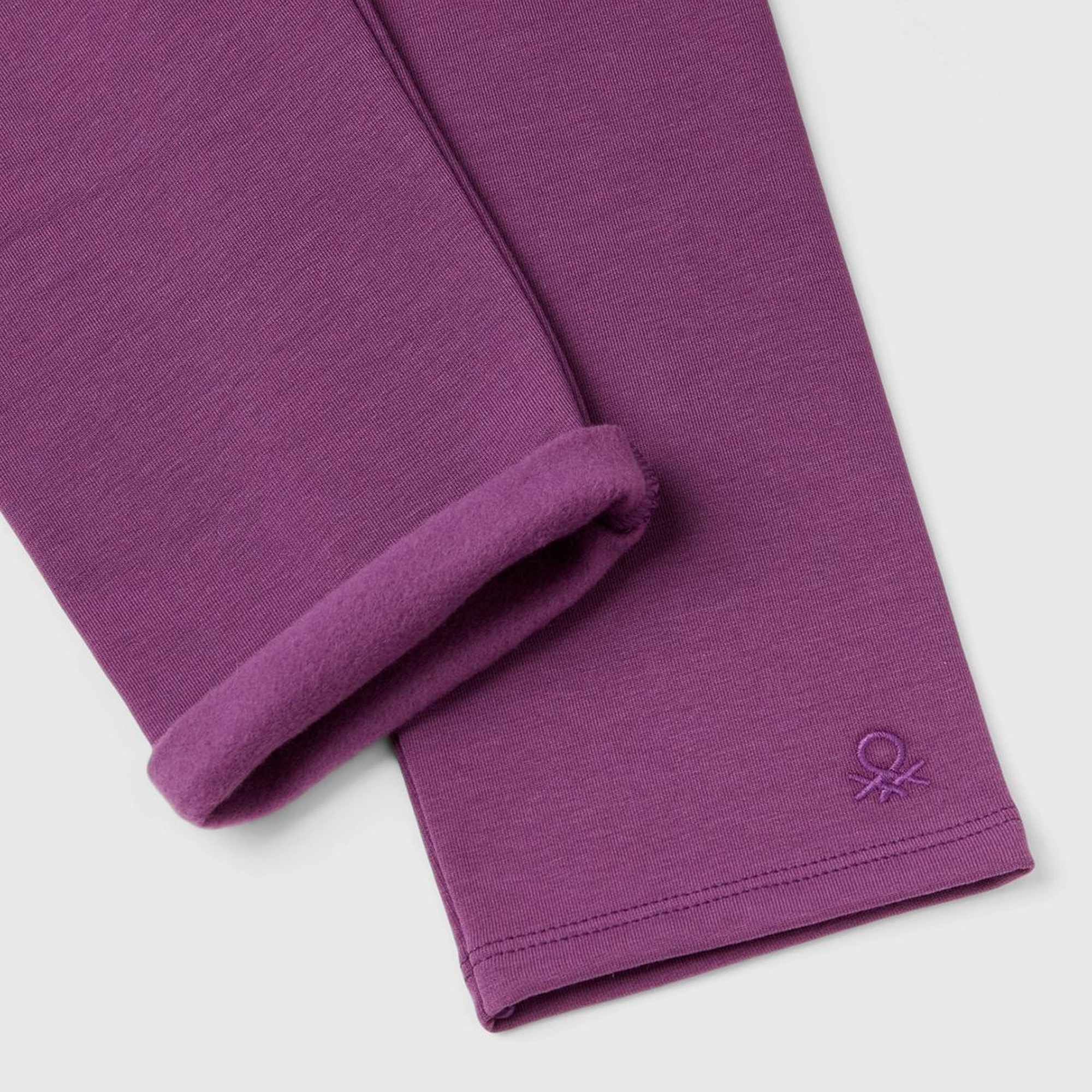 Kız Çocuk Mor Benetton Logo Detaylı Tayt