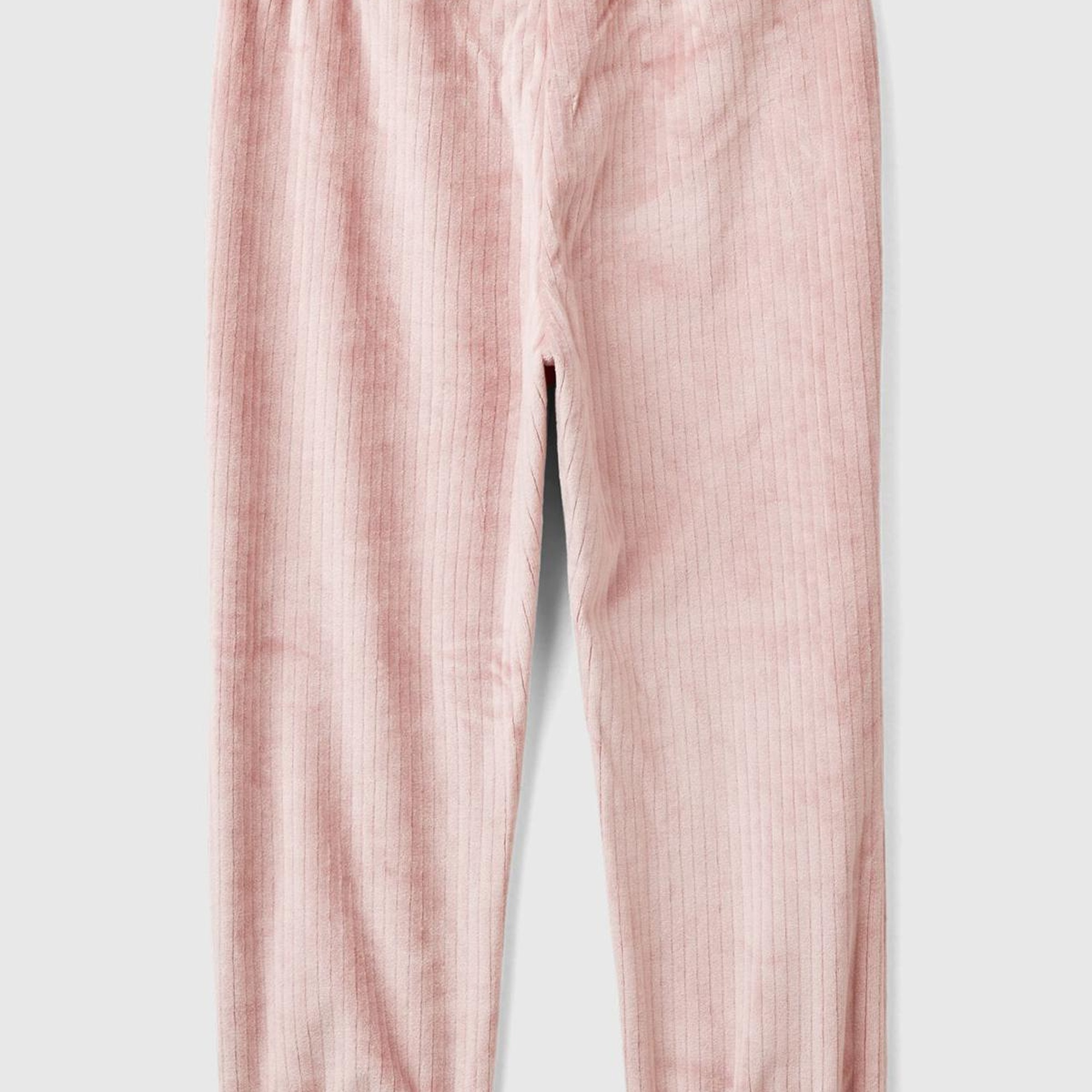 Kız Çocuk Pembe Logo Detaylı Beli Fiyonk Detaylı Lastikli Paça Eşofman Altı