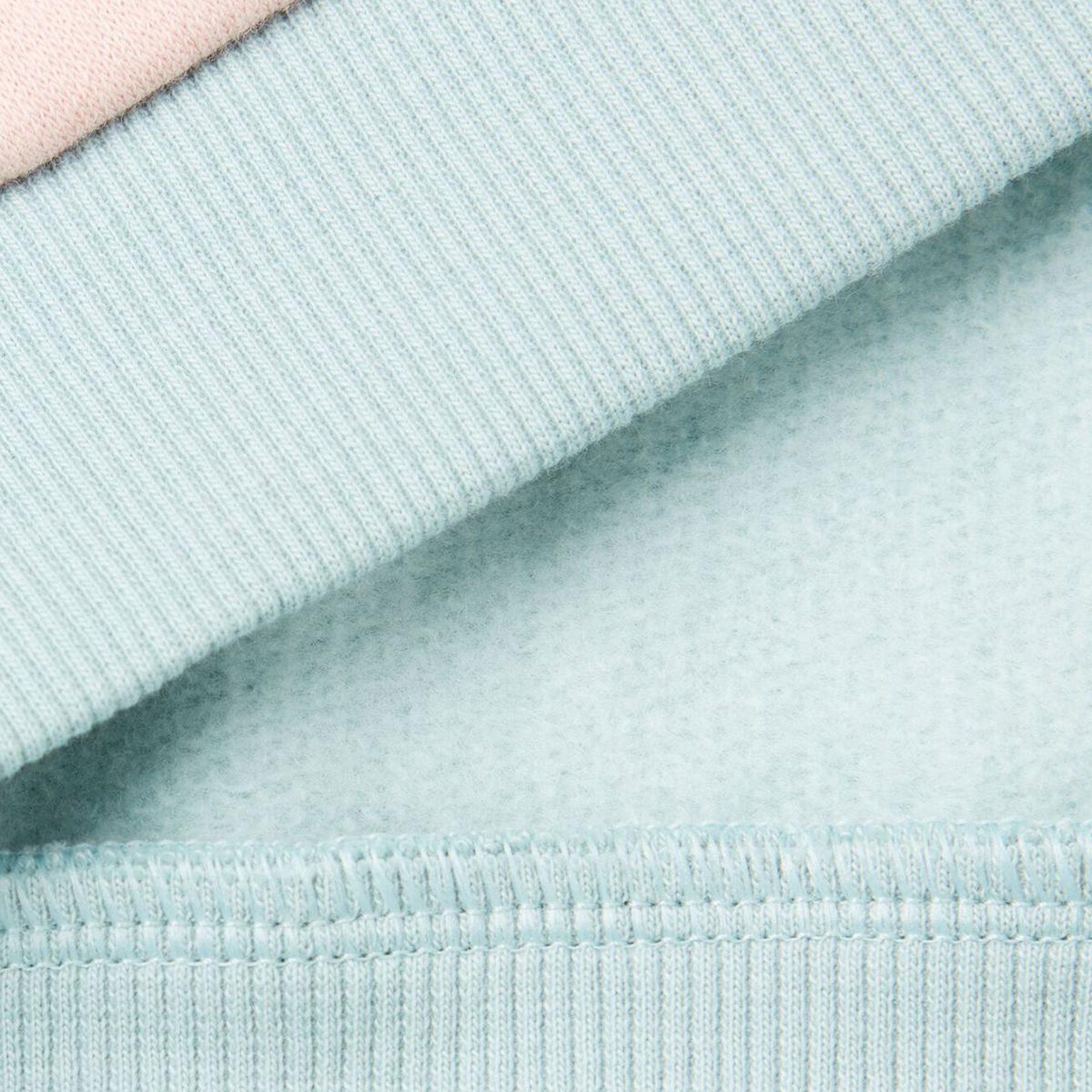 Kız Çocuk Su Yeşili Mix Pamuk Karışımlı Fermuarlı Kapşonlu Logolu Sweatshirt