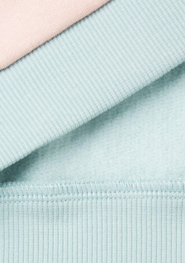  Kız Çocuk Su Yeşili Mix Pamuk Karışımlı Fermuarlı Kapşonlu Logolu Sweatshirt