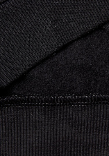  Kız Çocuk Siyah Pamuk Karışımlı Payet Logolu Kapşonlu Sweatshirt