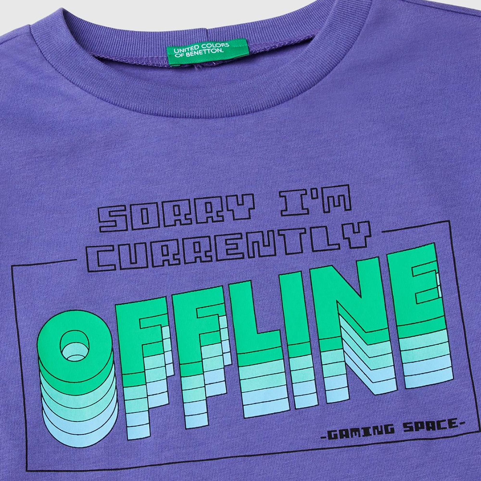 Erkek Çocuk Mor Önü Baskılı Uzun Kollu T-Shirt