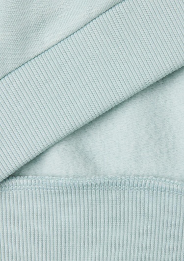  Kız Çocuk Su Yeşili Pamuk Karışımlı Payet Logolu Kapşonlu Sweatshirt