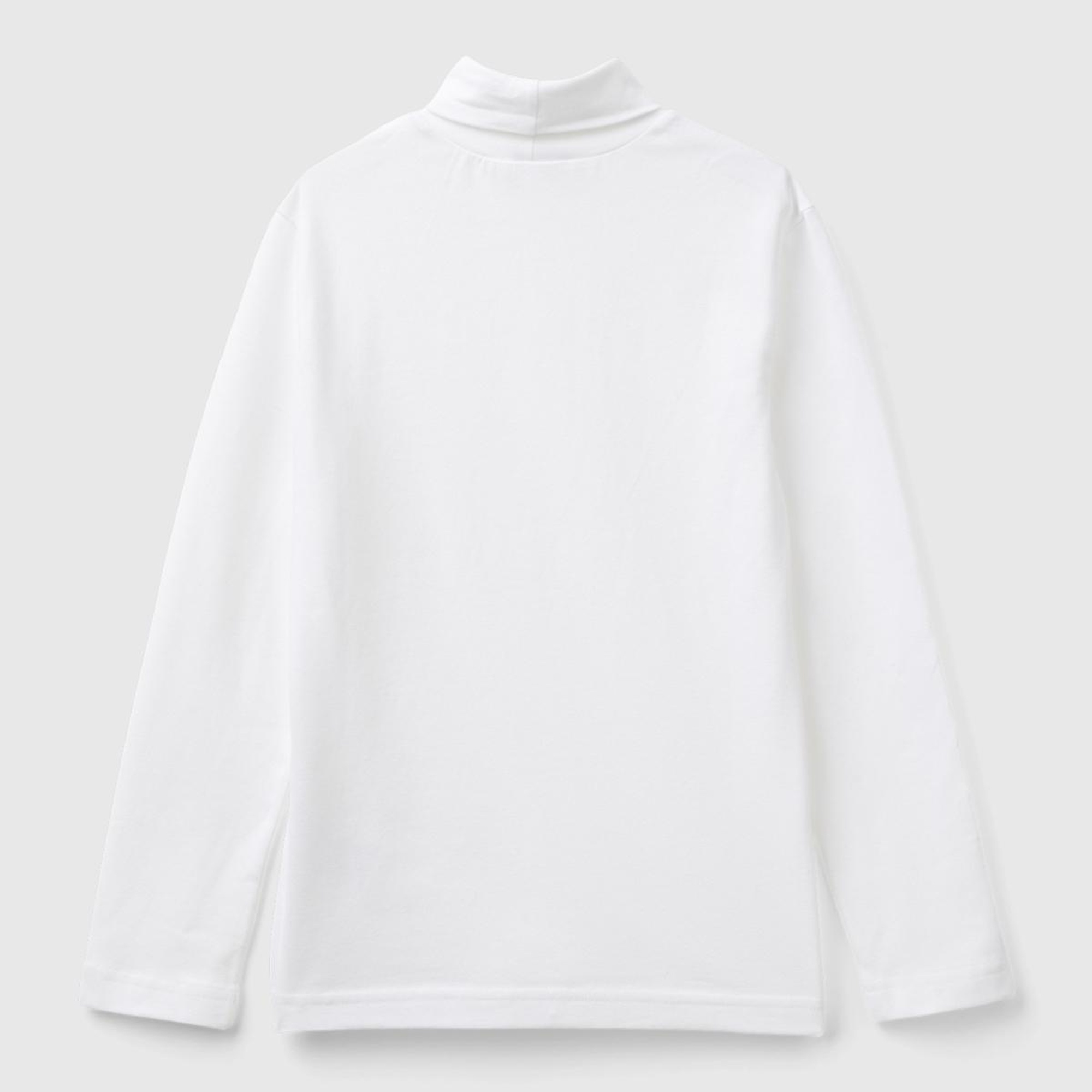 Erkek Çocuk Beyaz Balıkçı Yaka Basic T-Shirt