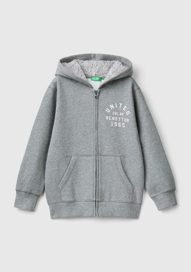  Erkek Çocuk Antrasit Melanj Şardonlu Kapşonlu Sweatshirt