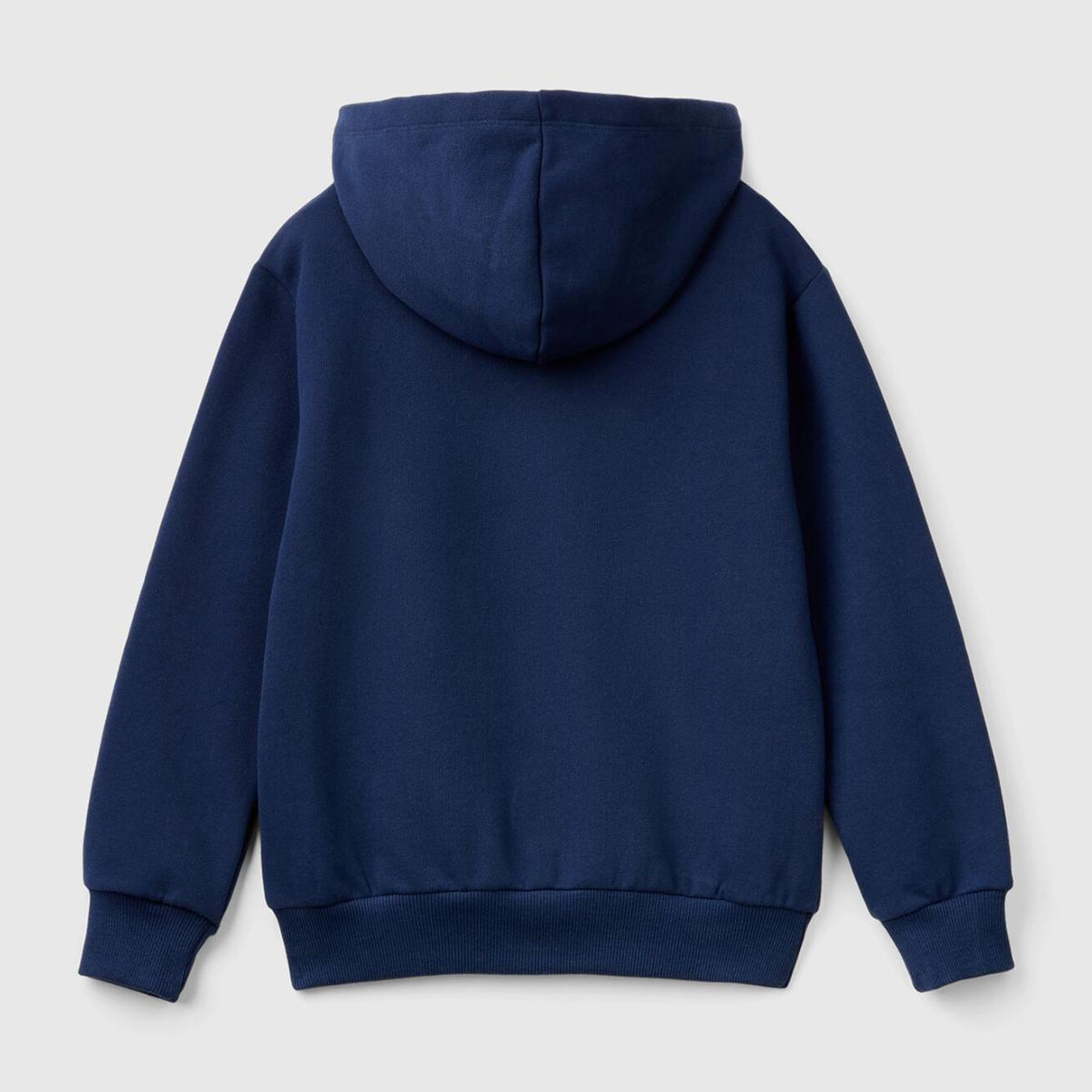 Erkek Çocuk Lacivert Önü Logo Baskılı Kanguru Cepli Kapüşonlu Sweatshirt