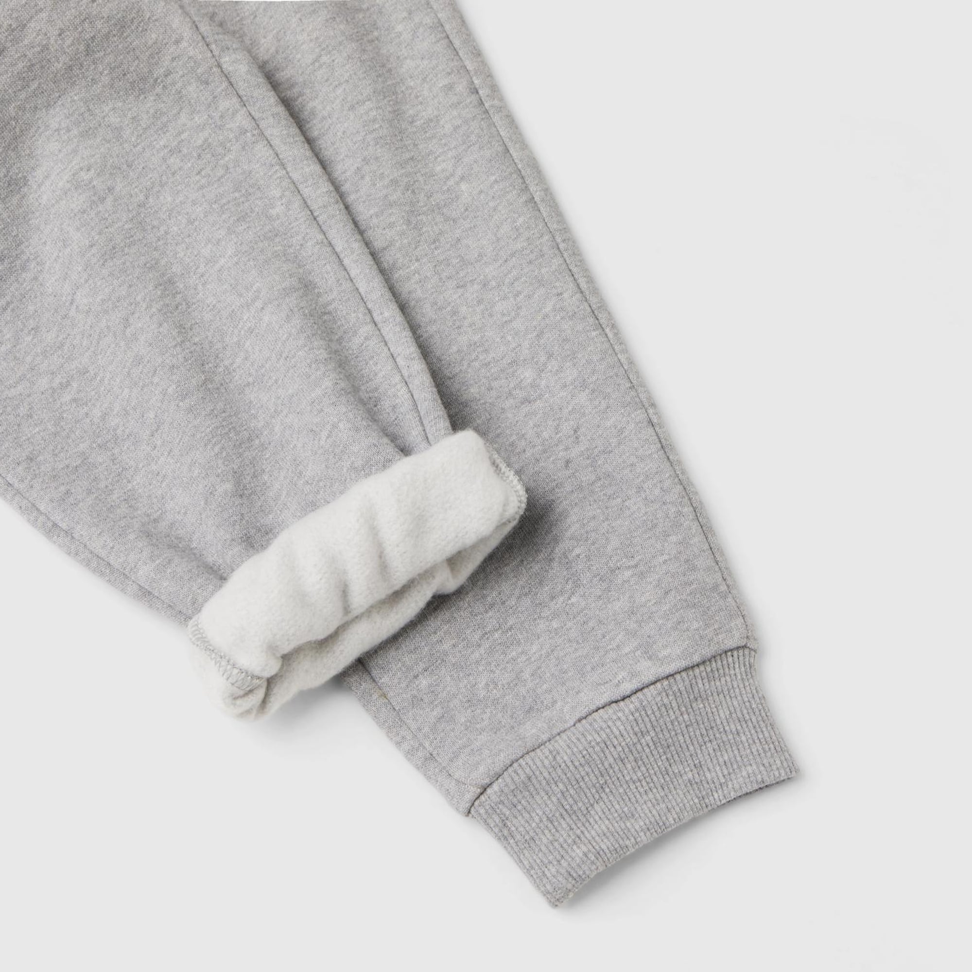 Erkek Çocuk Gri Melanj Arka Cebi Logo İşlemeli Beli Lastikli Eşofman Altı