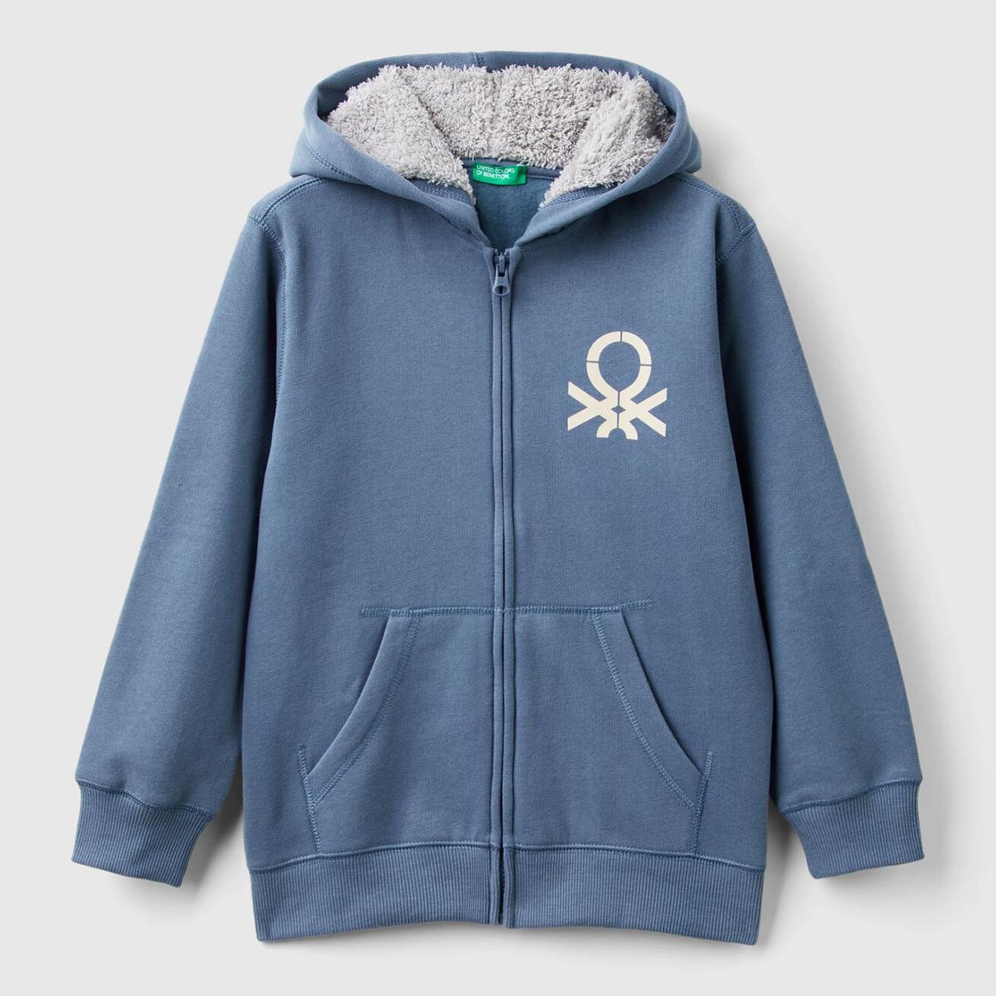 Erkek Çocuk Havacı Mavi Şardonlu Kapşonlu Sweatshirt