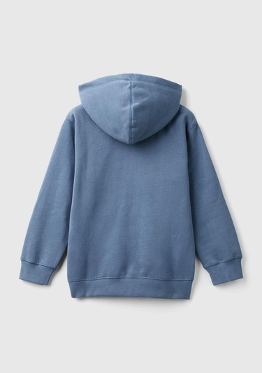  Erkek Çocuk Havacı Mavi Şardonlu Kapşonlu Sweatshirt